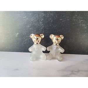 Vintage 1970s Avon Teddy Bear Decanters (2) EMPTY  Sweet Honesty Cologne